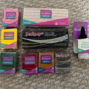 Sculpey III Polymer Clay Set with Gloss Glaze